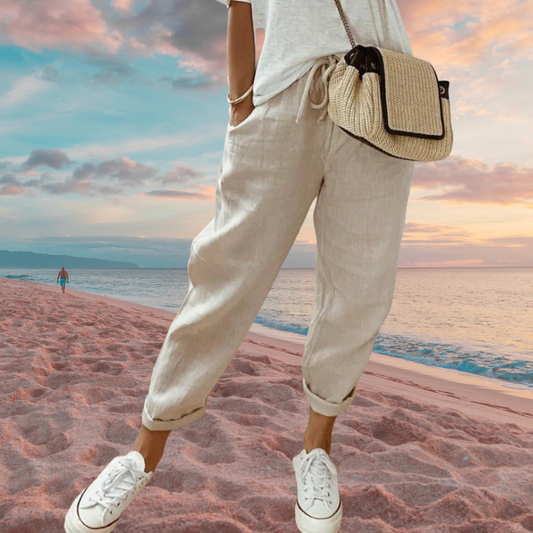 Kati – Damen Lässige Leinenhose