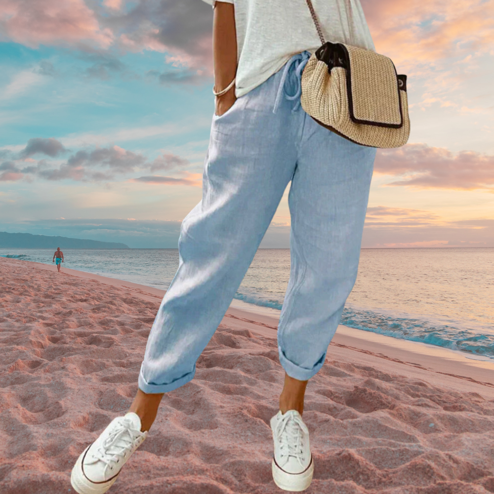 Kati – Damen Lässige Leinenhose